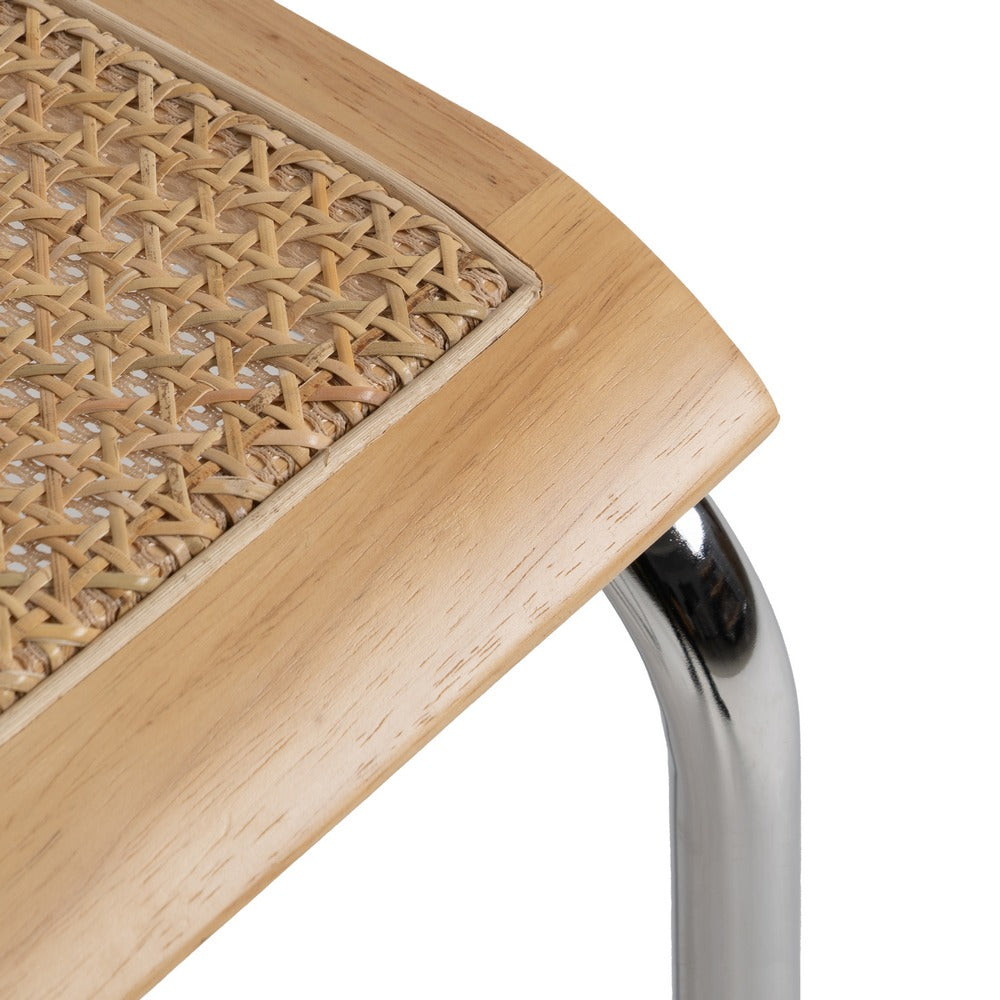 SILLA NATURAL MADERA-RATÁN SALÓN 61,50 X 53 X 82,50 CM