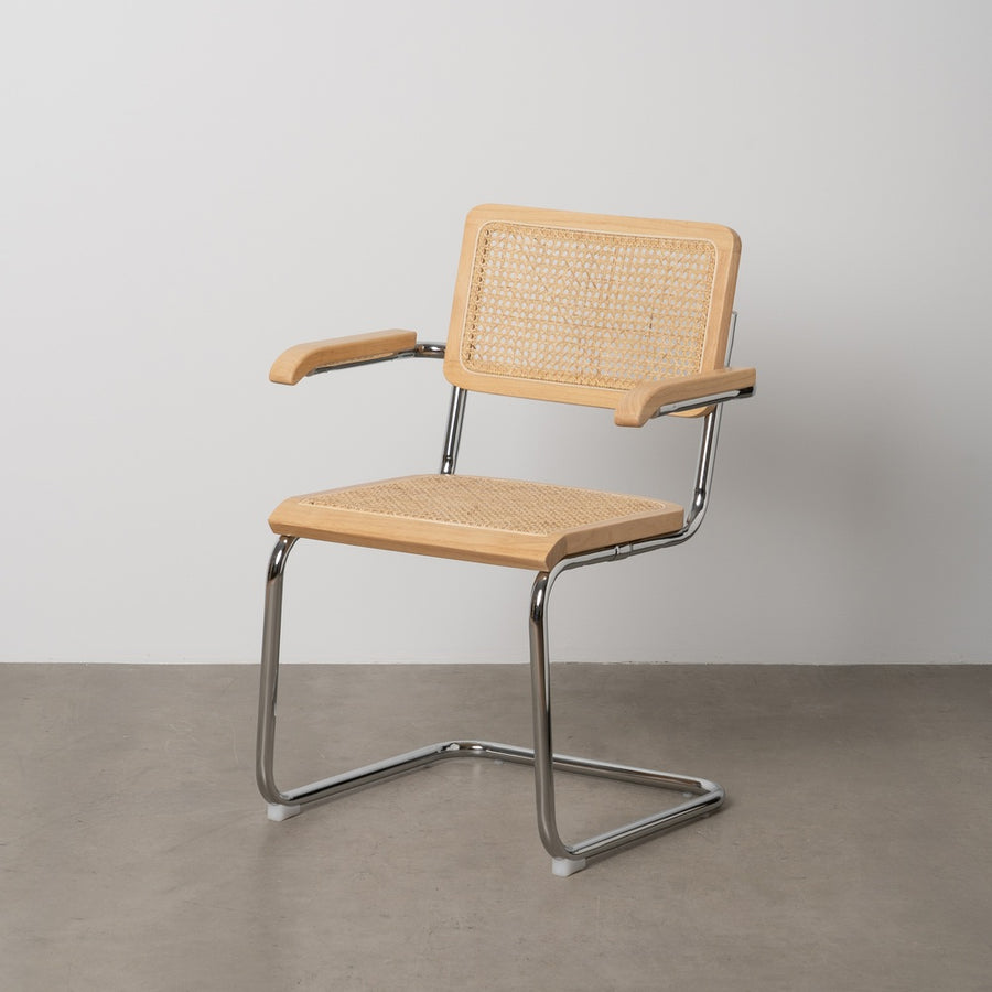 SILLA NATURAL MADERA-RATÁN SALÓN 61,50 X 53 X 82,50 CM