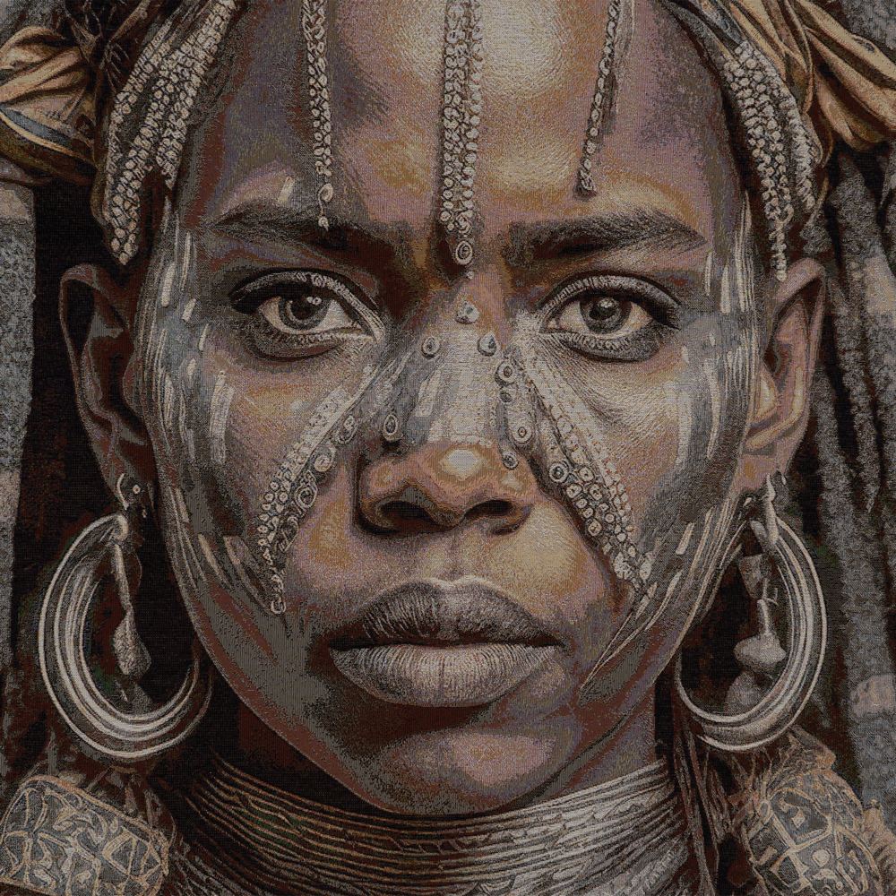 AFRICAN WOVEN WALL ART DECORATION 133 X 180 CM