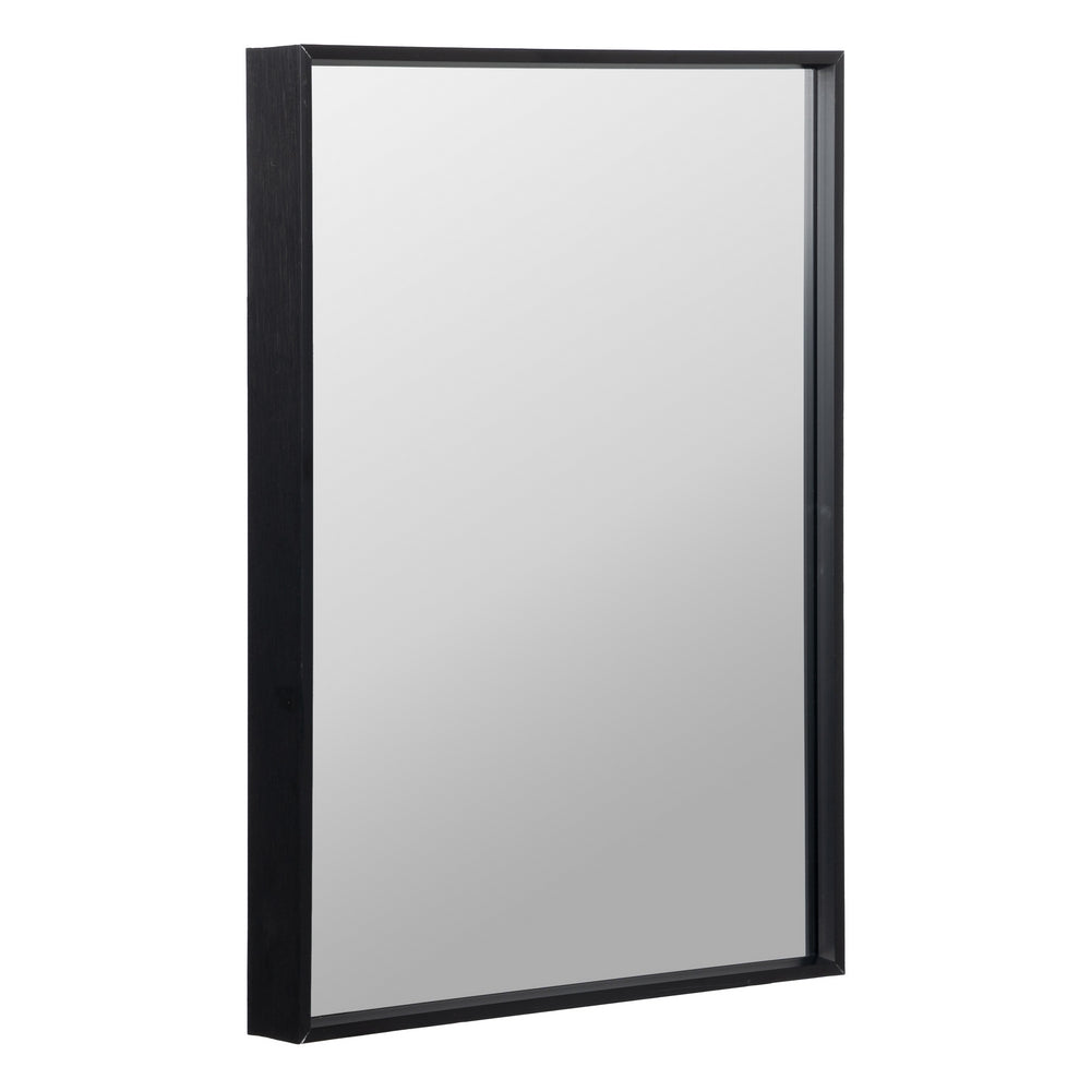 BLACK ALUMINIUM MIRROR DECORATION 30 X 40 CM