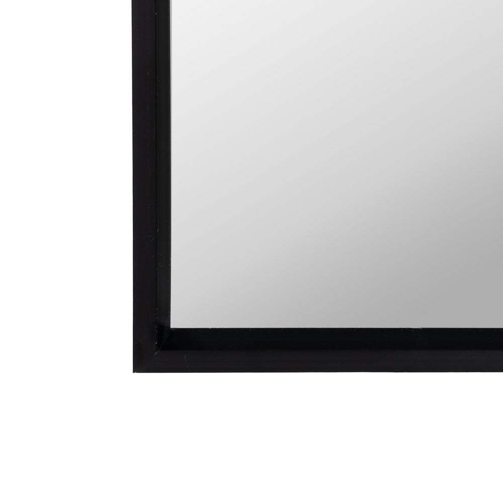 BLACK ALUMINIUM MIRROR DECORATION 30 X 40 CM