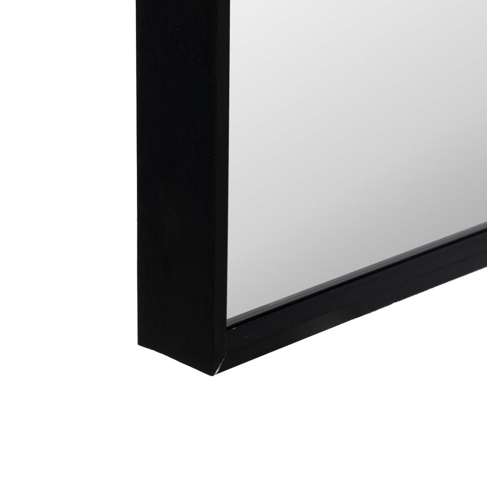 BLACK ALUMINIUM MIRROR DECORATION 30 X 40 CM