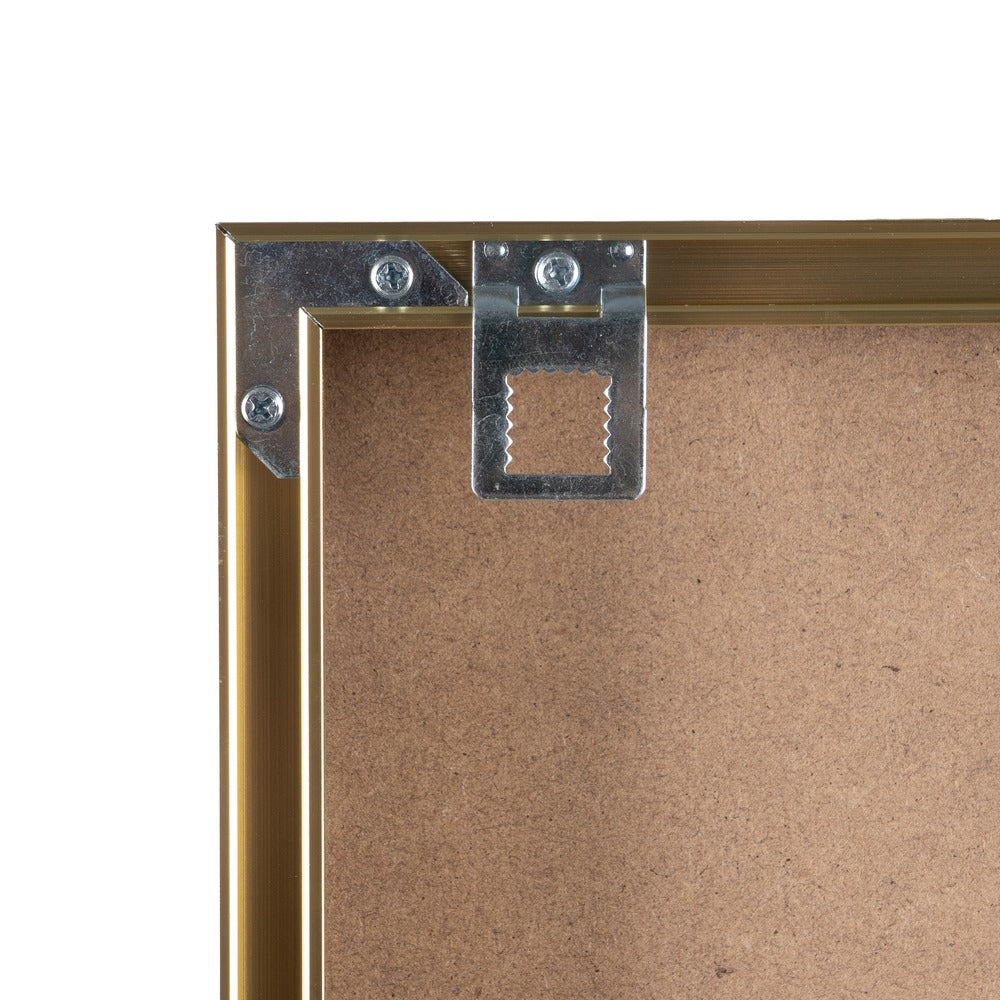 GOLD ALUMINUM DECORATIVE MIRROR 30 X 40 CM