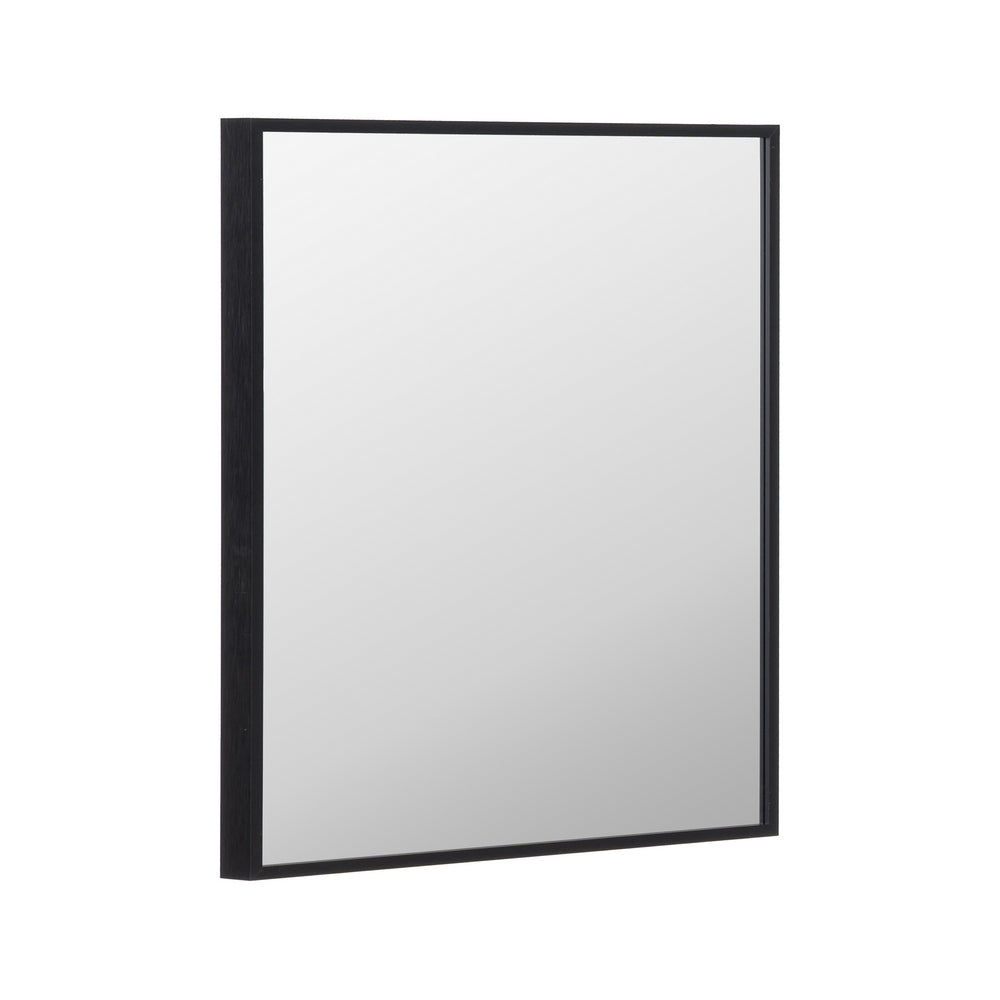 BLACK ALUMINIUM DECORATIVE MIRROR 50 X 60 CM