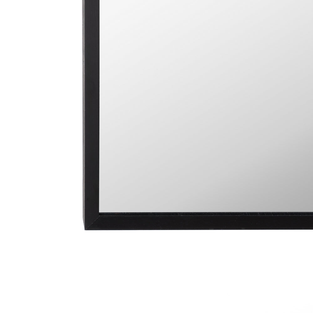 BLACK ALUMINIUM DECORATIVE MIRROR 50 X 60 CM