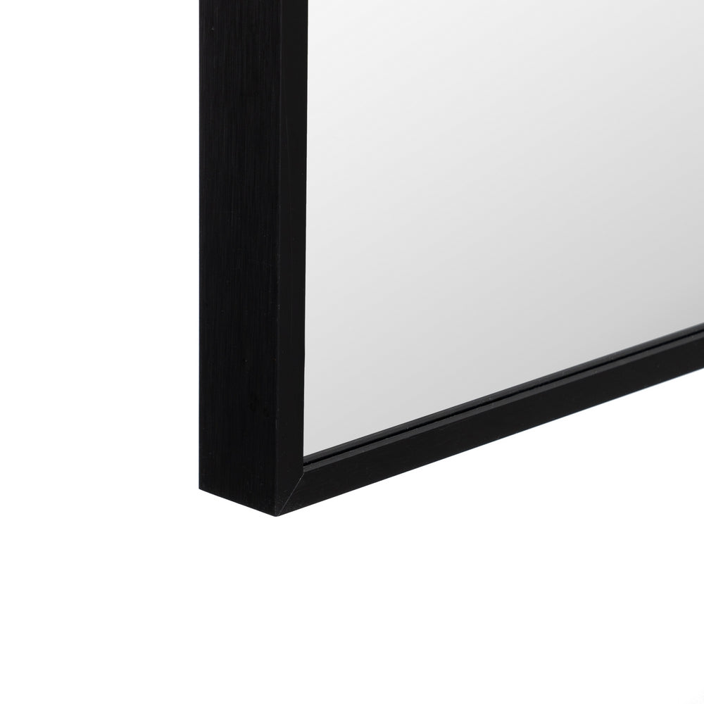 BLACK ALUMINIUM DECORATIVE MIRROR 50 X 60 CM