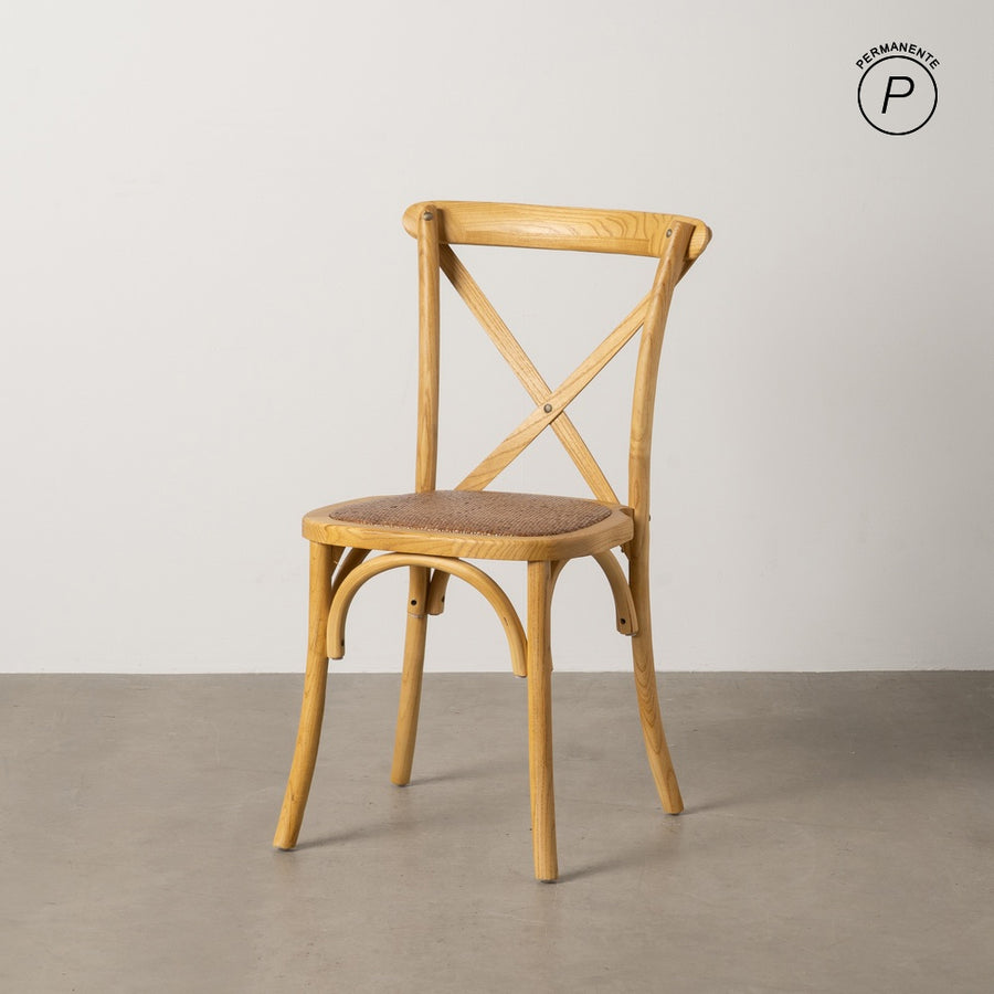 SILLA ASPAS NATURAL MADERA 50 X 56 X 87 CM