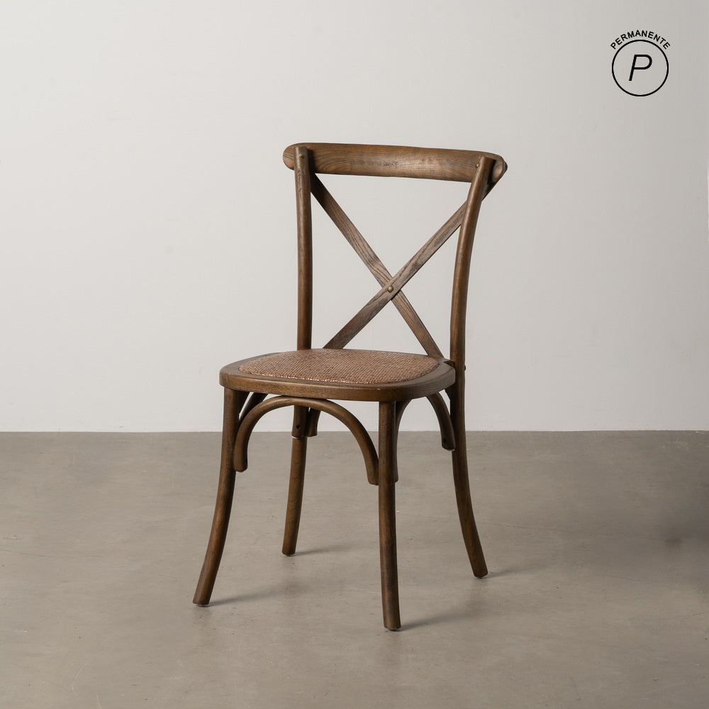 SILLA ASPAS MARRÓN MADERA 50 X 56 X 87 CM