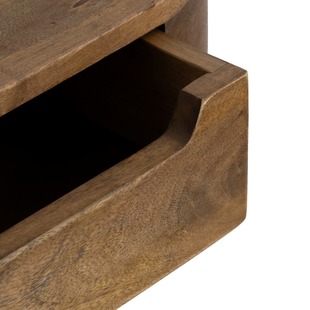 MESITA FLOTANTE MIEL MADERA DE MANGO 50 X 20 X 13 CM