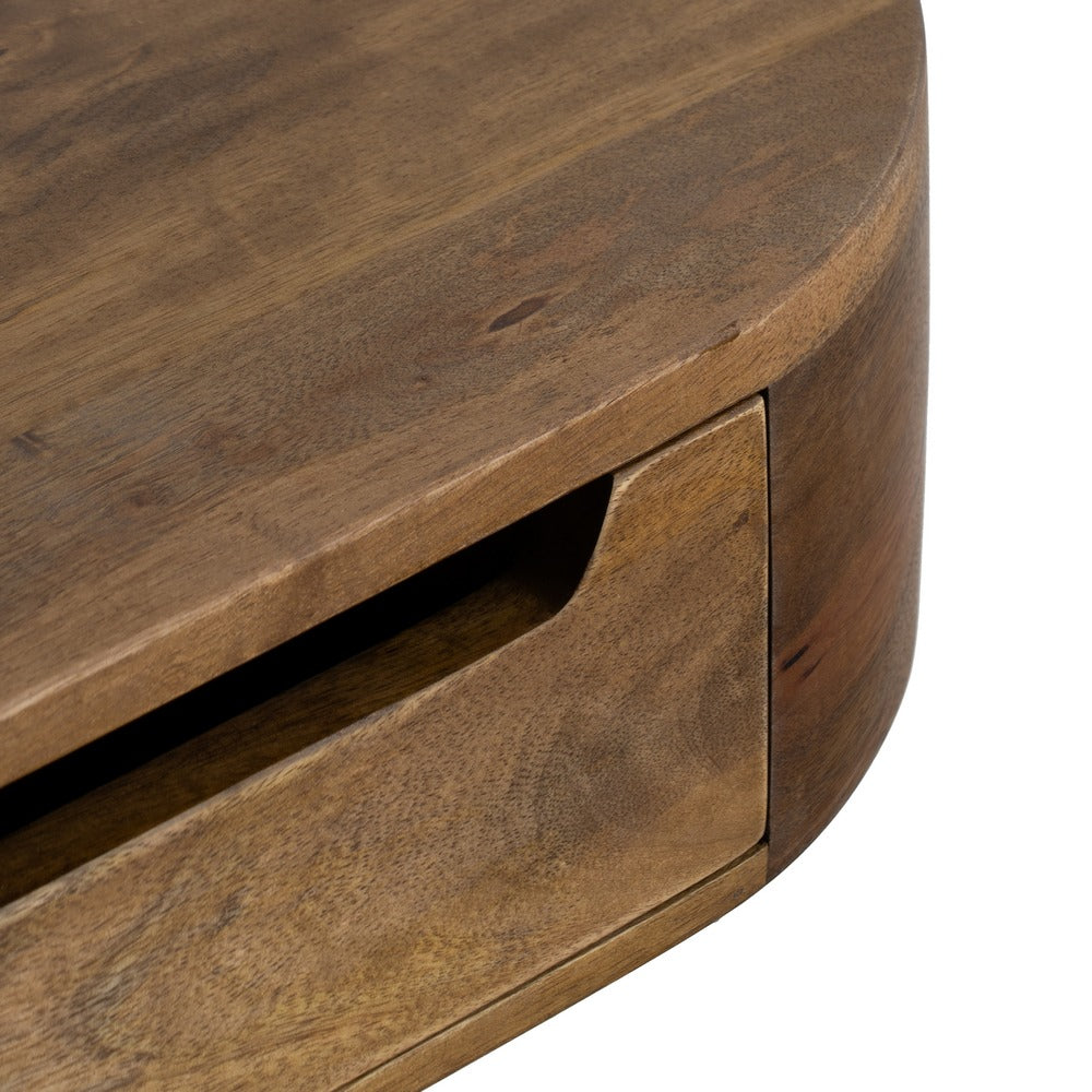 MESITA FLOTANTE MIEL MADERA DE MANGO 50 X 20 X 13 CM