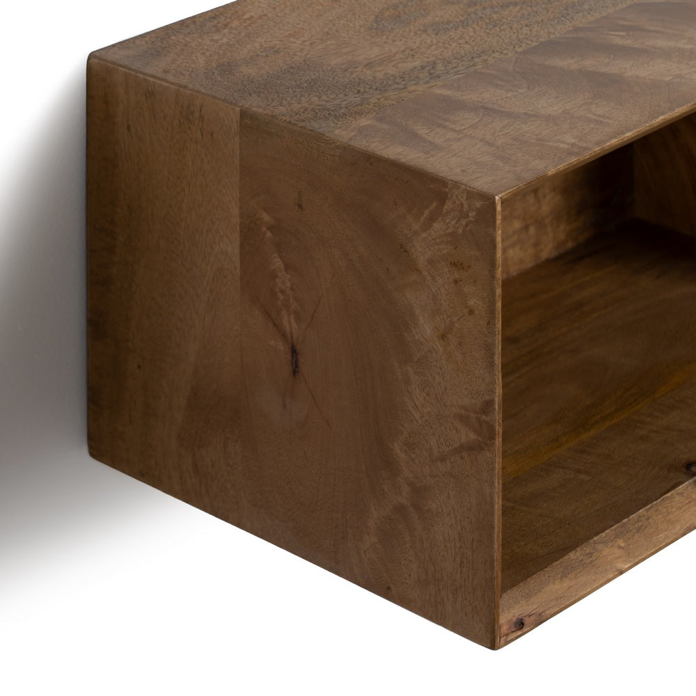 MESITA FLOTANTE MIEL MADERA DE MANGO 40,50 X 25 X 23 CM