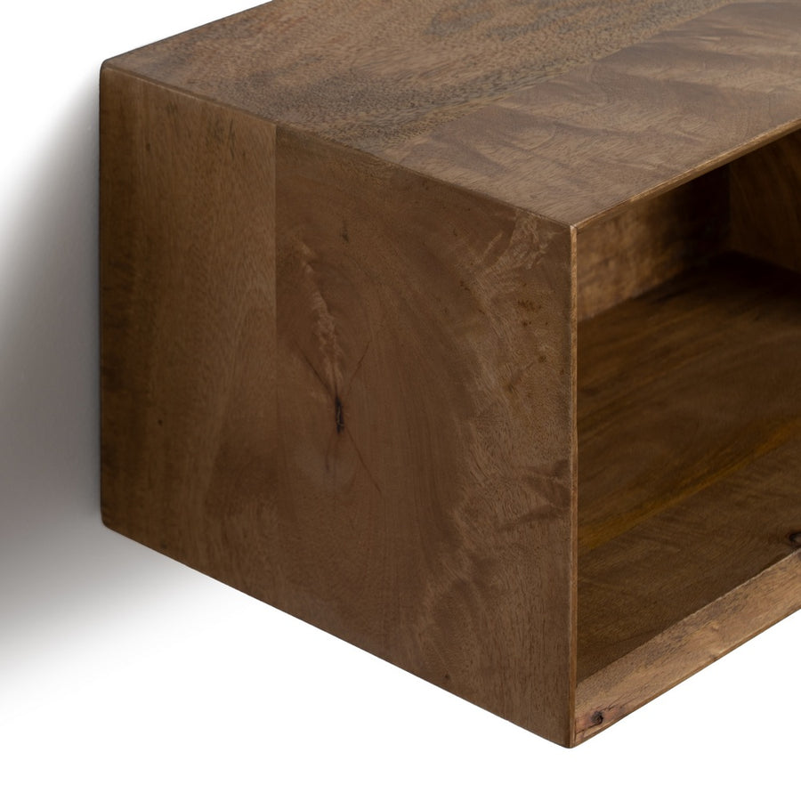 MESITA FLOTANTE MIEL MADERA DE MANGO 40,50 X 25 X 23 CM