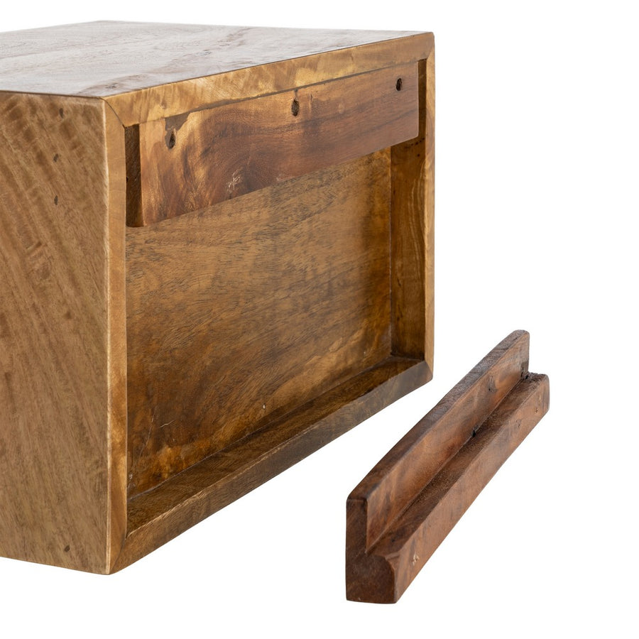 MESITA FLOTANTE MIEL MADERA DE MANGO 40 X 25 X 23 CM