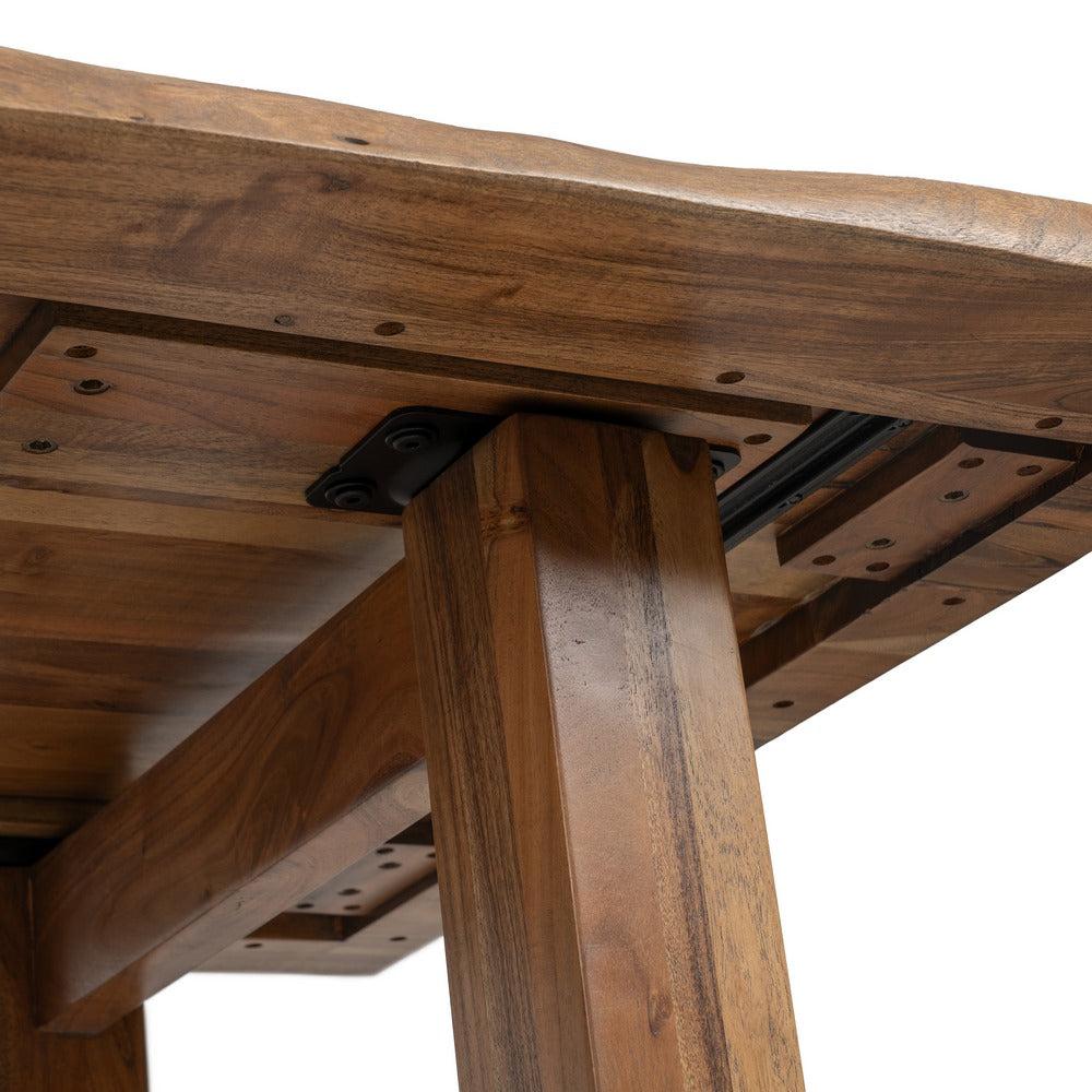 MESA COMEDOR MARRÓN MADERA DE ACACIA 180 X 90 X 77 CM
