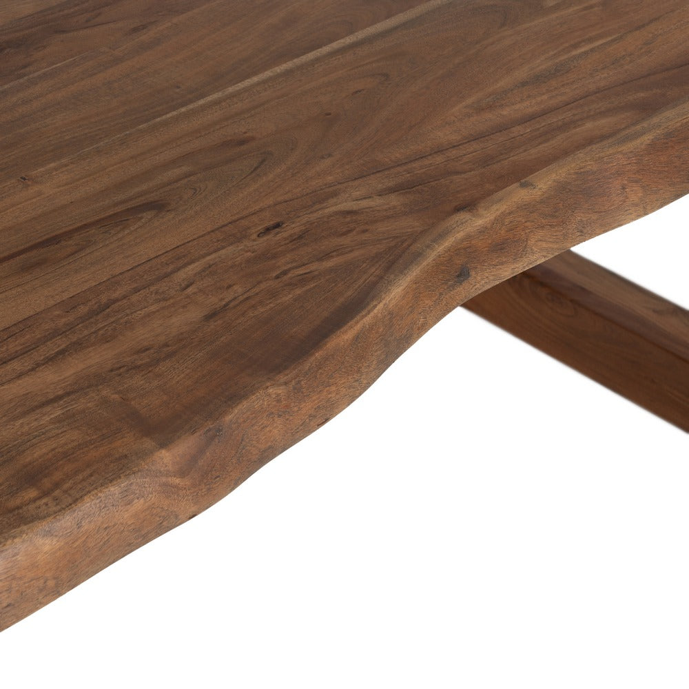 ACACIA WOOD BROWN DINING TABLE 240 X 100 X 76 CM