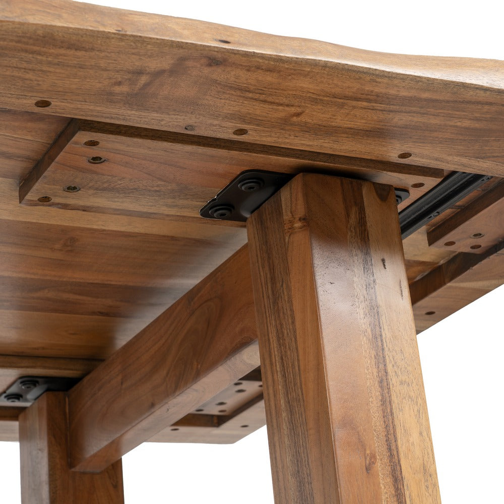 ACACIA WOOD BROWN DINING TABLE 240 X 100 X 76 CM