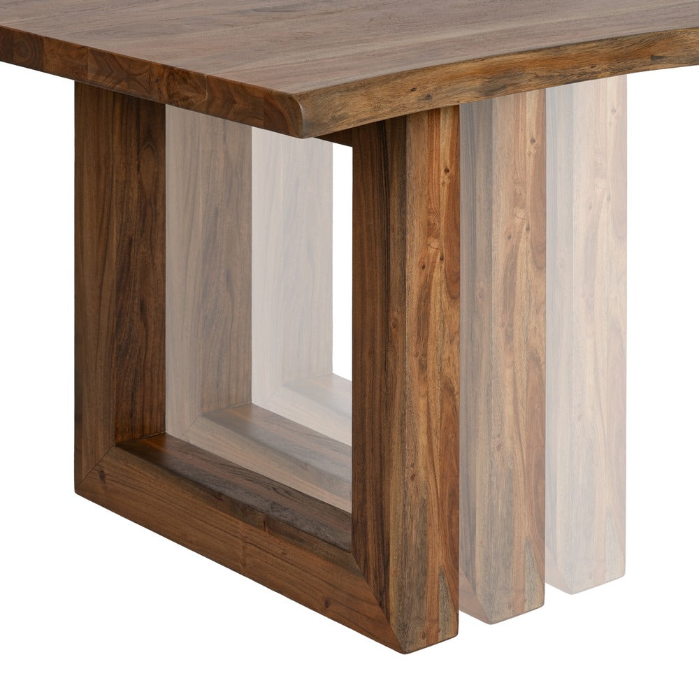 ACACIA WOOD BROWN DINING TABLE 240 X 100 X 76 CM