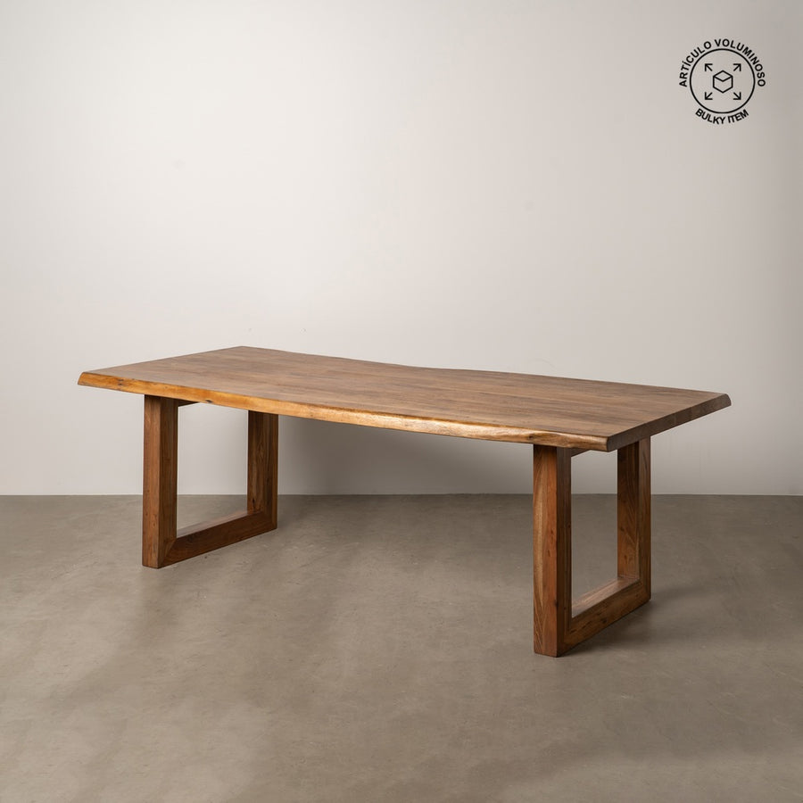 MESA COMEDOR MARRÓN MADERA DE ACACIA 240 X 100 X 76 CM