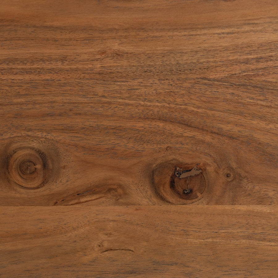 BROWN ACACIA WOOD DINING TABLE 280 X 100 X 77 CM