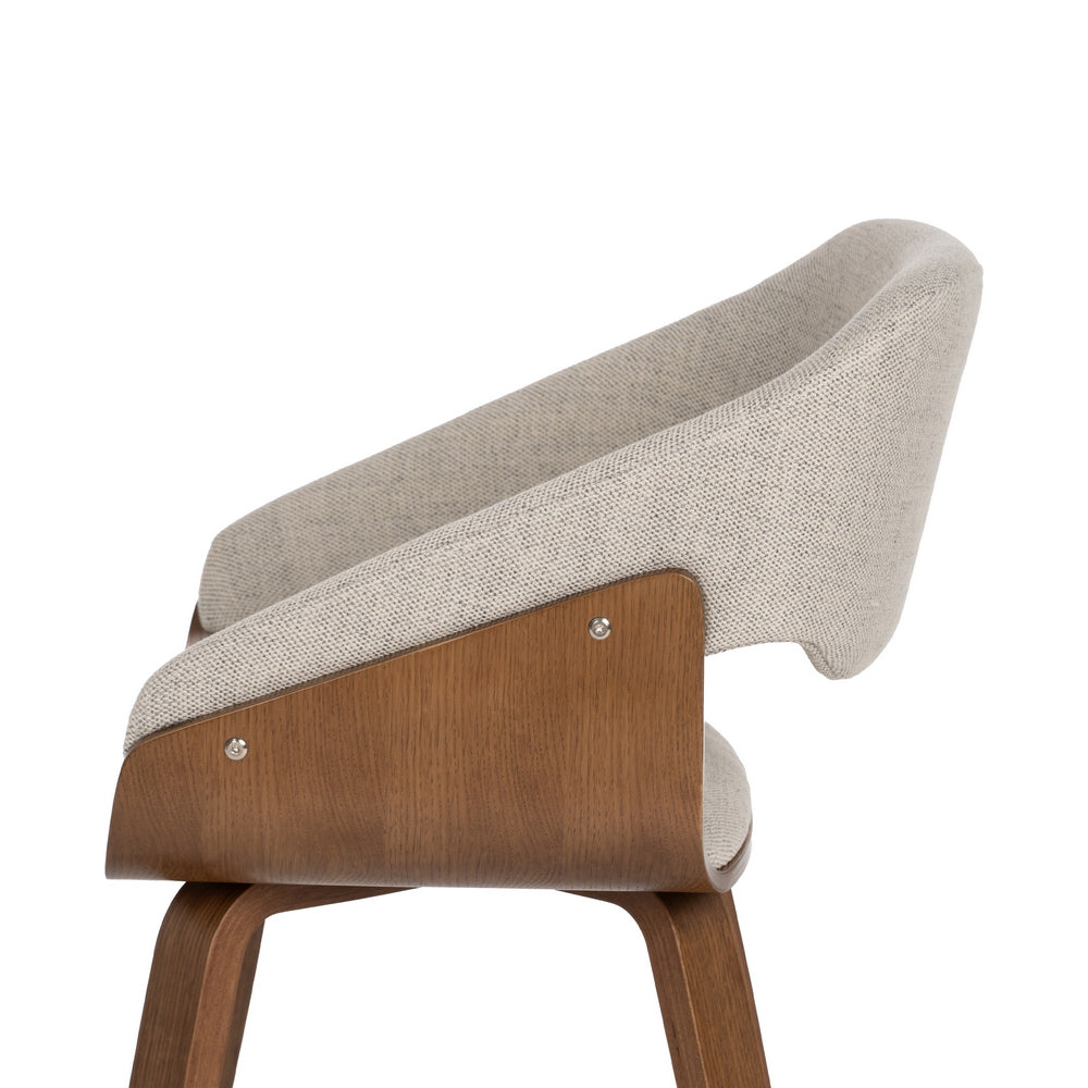 SILLA GRIS-MARRÓN TEJIDO-MADERA CONTRACT 51 X 55 X 75 CM