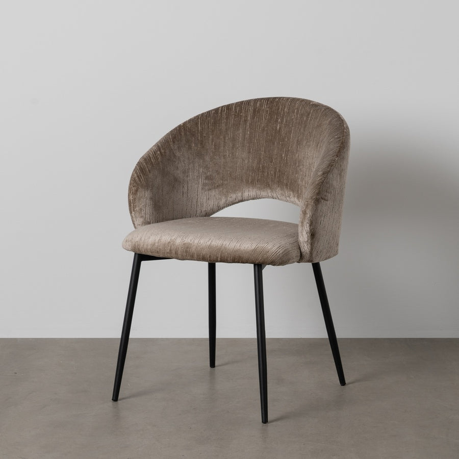 SILLA TAUPE TEJIDO-METAL CONTRACT 58 X 60 X 80,50 CM