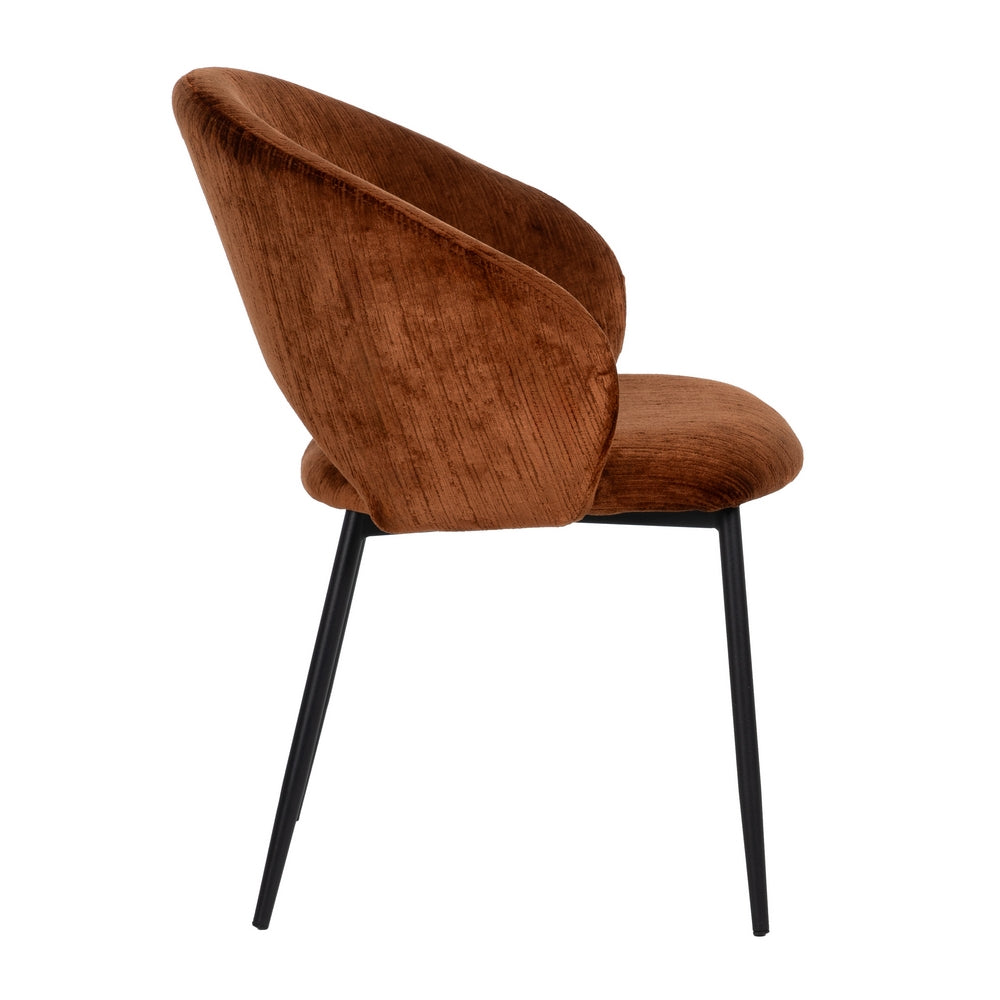 SILLA MARRÓN TEJIDO-METAL CONTRACT 58 X 60 X 80,50 CM