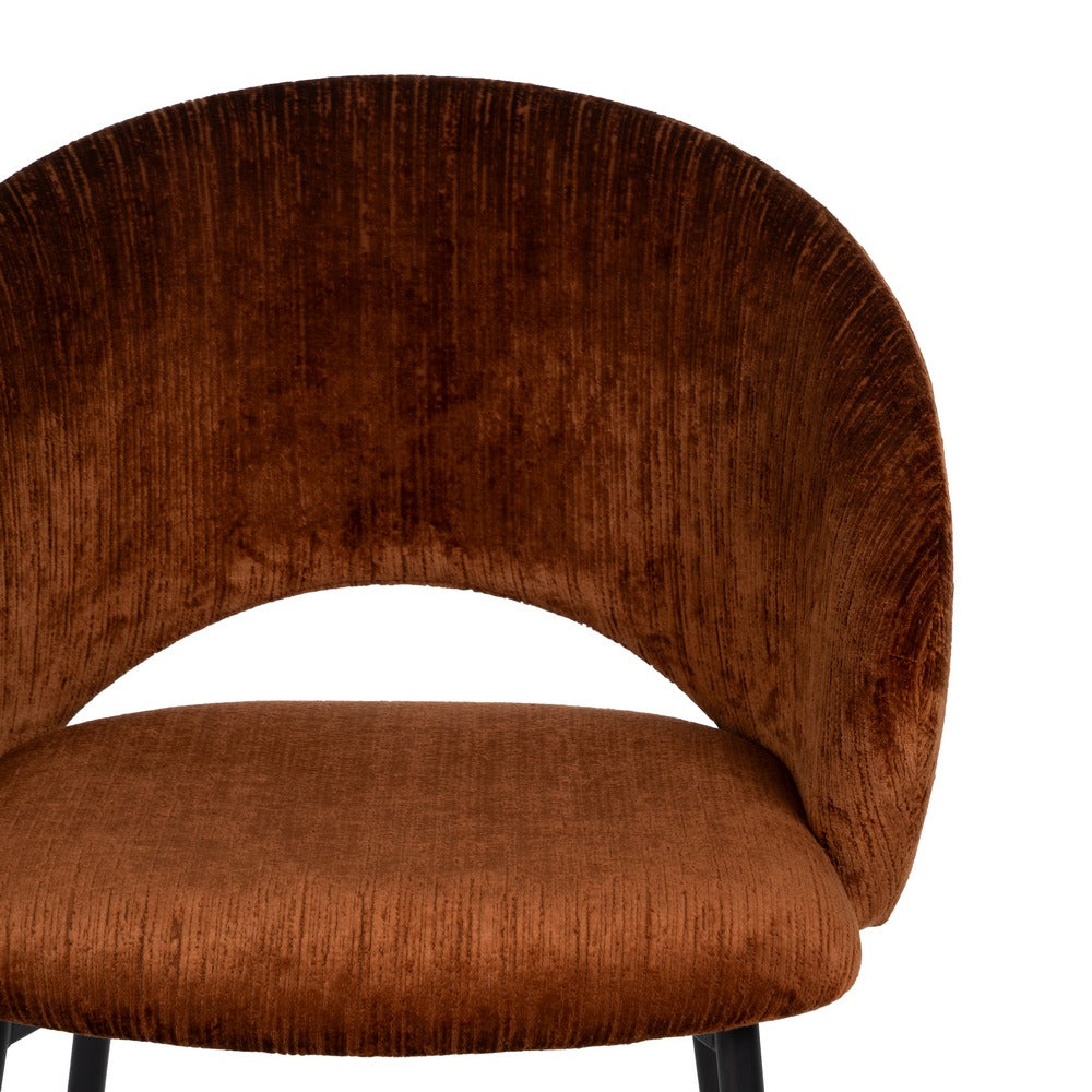 SILLA MARRÓN TEJIDO-METAL CONTRACT 58 X 60 X 80,50 CM