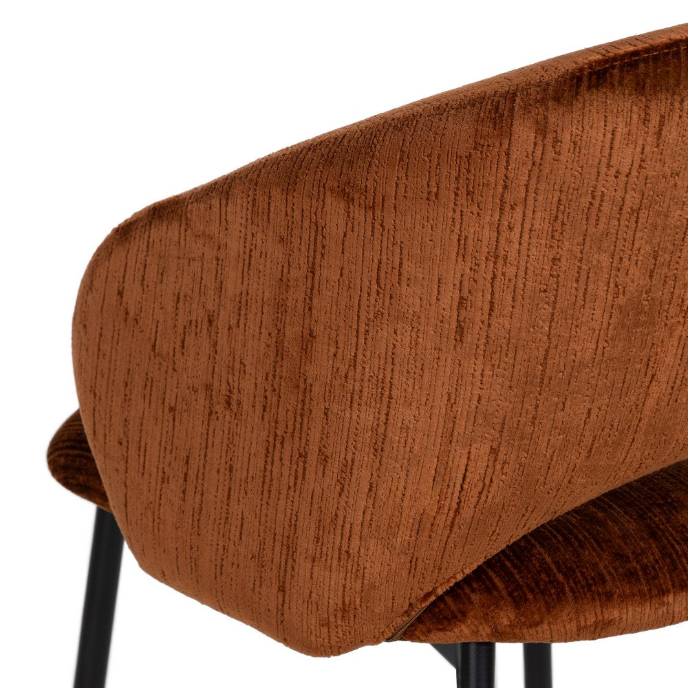 SILLA MARRÓN TEJIDO-METAL CONTRACT 58 X 60 X 80,50 CM