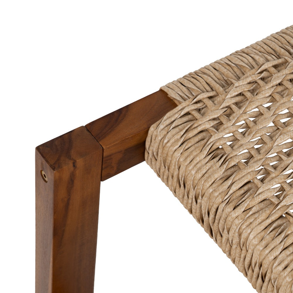 NATURAL TEAK WOOD BENCH FOR LIVING ROOM 138 X 49 X 36 CM