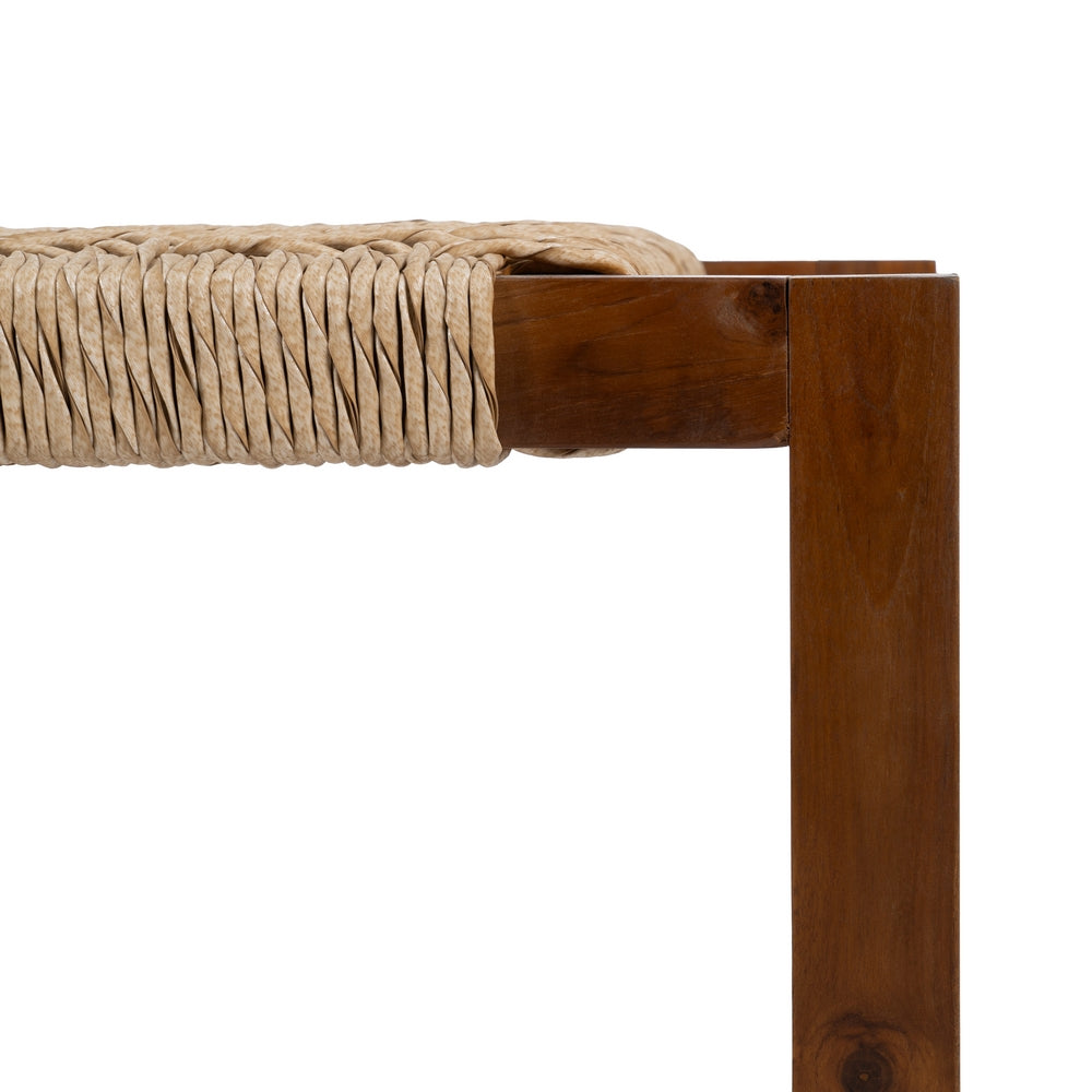 NATURAL TEAK WOOD BENCH FOR LIVING ROOM 138 X 49 X 36 CM