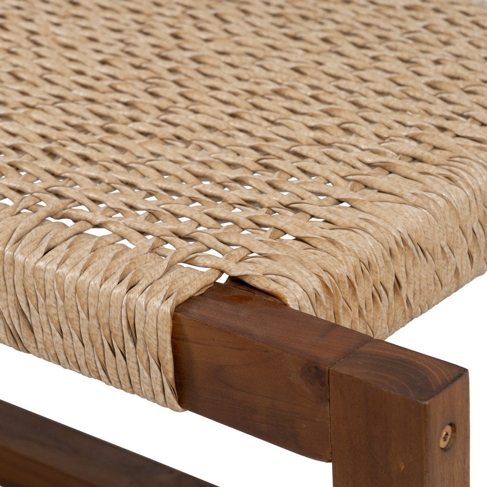 NATURAL TEAK WOOD BENCH FOR LIVING ROOM 138 X 49 X 36 CM