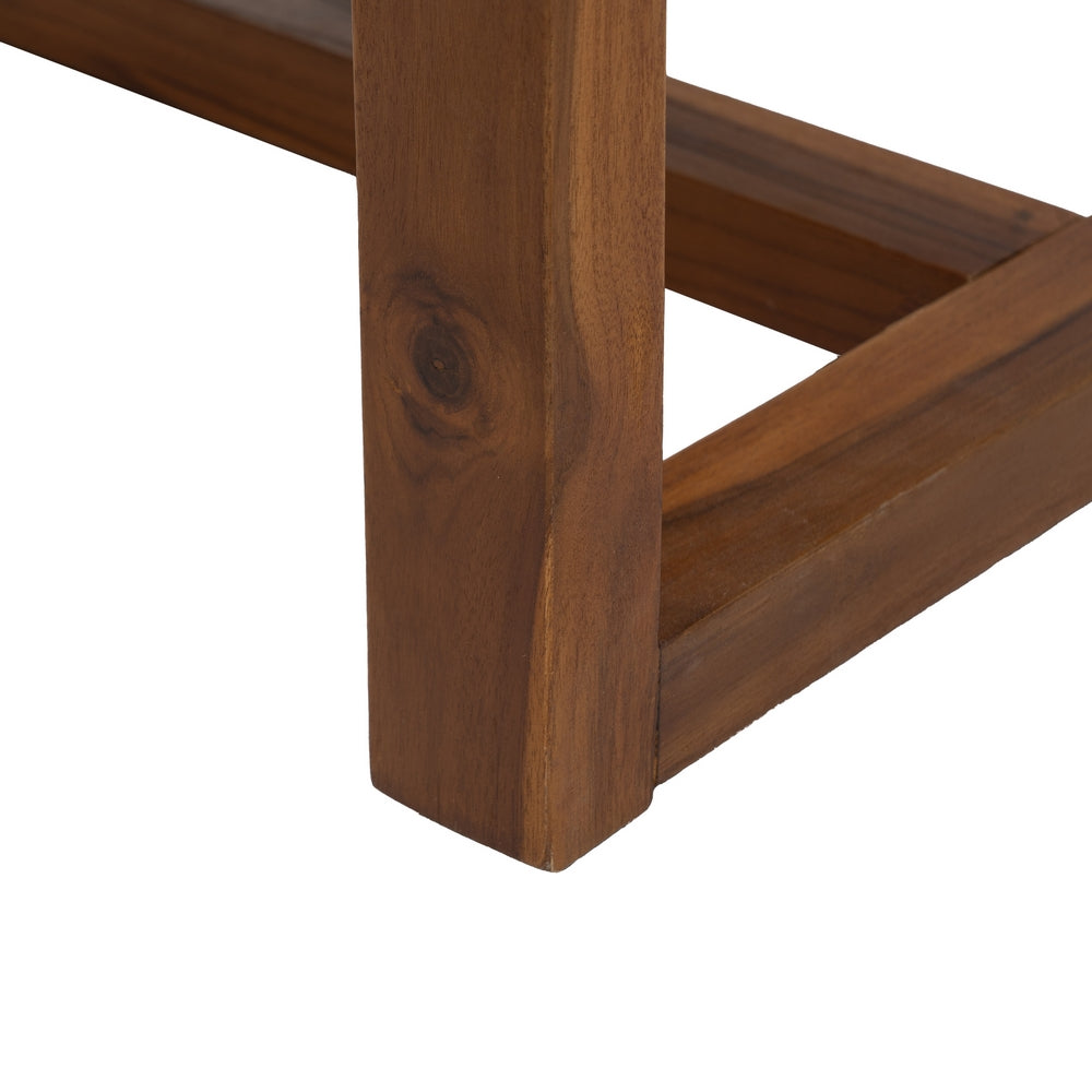NATURAL TEAK WOOD BENCH FOR LIVING ROOM 138 X 49 X 36 CM
