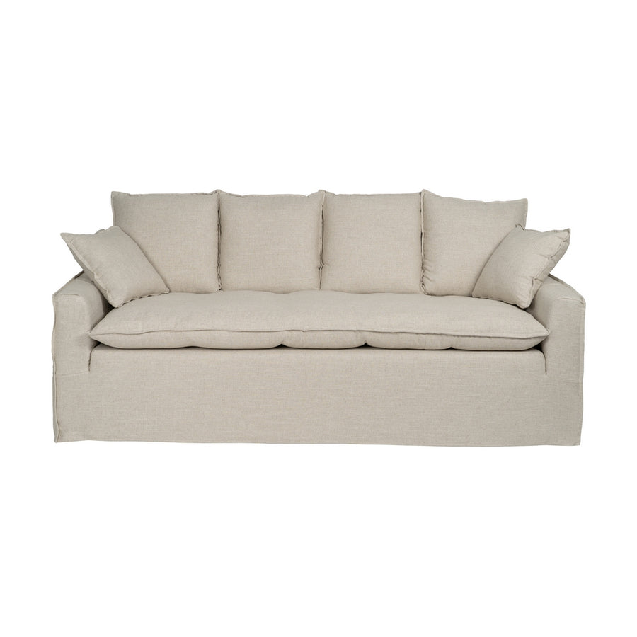 SOFÁ 4 PLAZAS NATURAL TEJIDO SALÓN 220 X 100 X 91 CM
