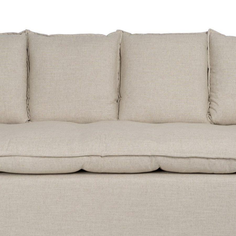 SOFÁ 4 PLAZAS NATURAL TEJIDO SALÓN 220 X 100 X 91 CM