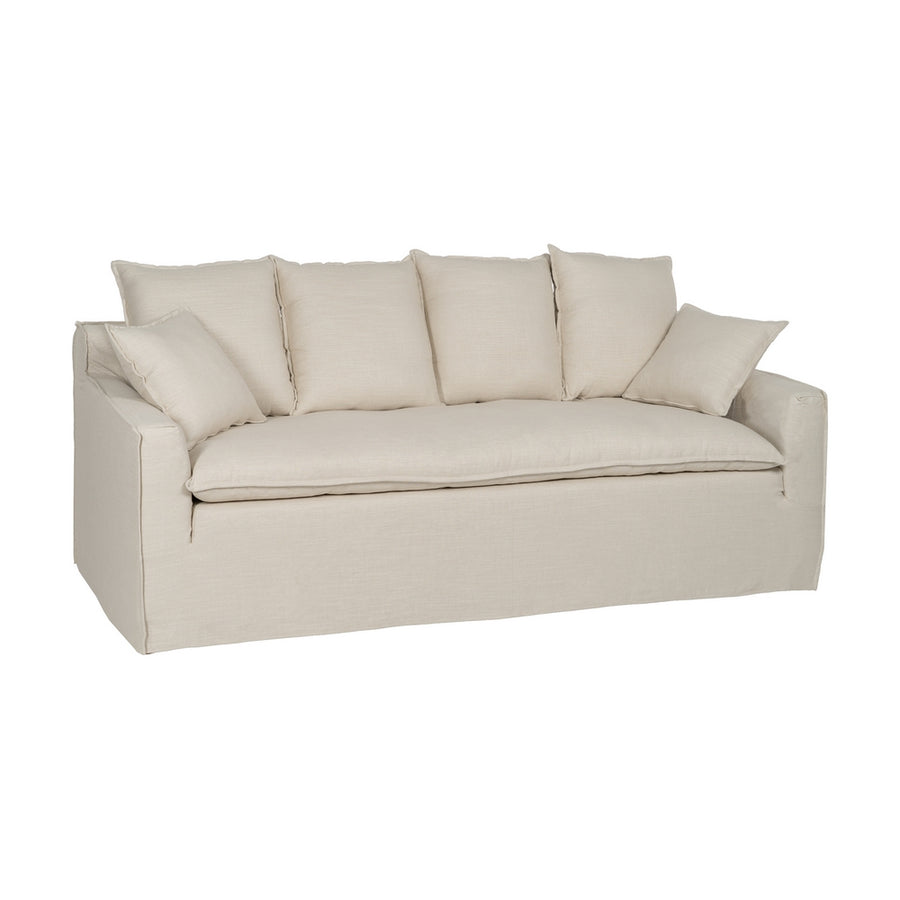 SOFÁ 4 PLAZAS CREMA TEJIDO SALÓN 220 X 100 X 91 CM