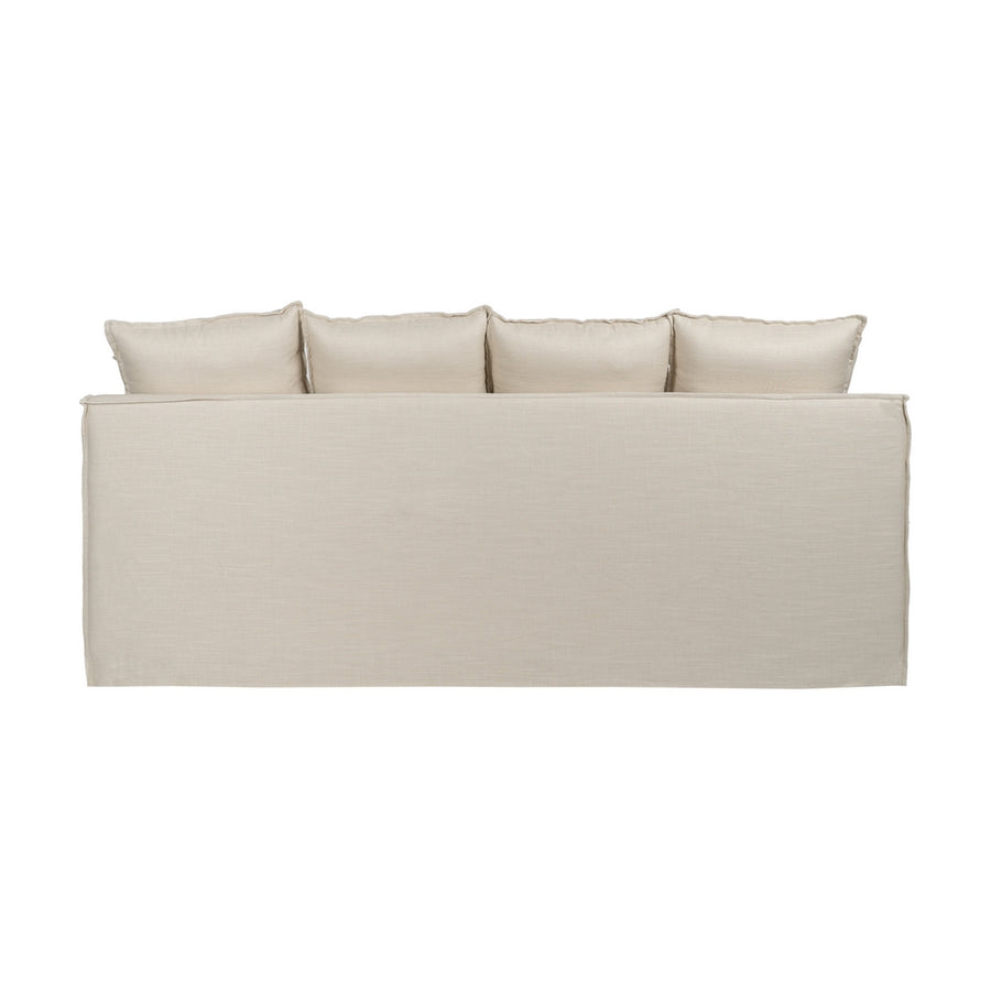 SOFÁ 4 PLAZAS CREMA TEJIDO SALÓN 220 X 100 X 91 CM
