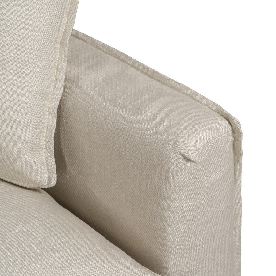 SOFÁ 4 PLAZAS CREMA TEJIDO SALÓN 220 X 100 X 91 CM