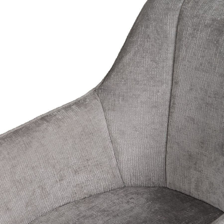SILLA BRAZOS GRIS CLARO TEJIDO-METAL 58 X 58 X 83 CM