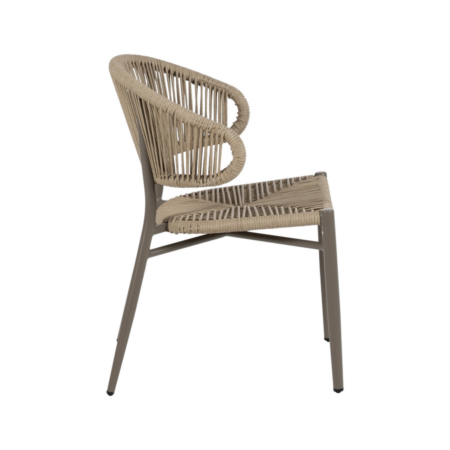 SILLA NATURAL-GRIS PE-ALUMINIO EXTERIOR 59 X 58 X 79 CM