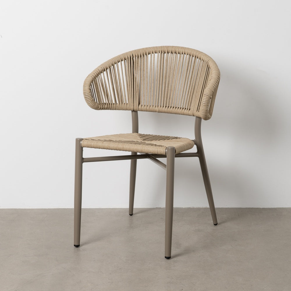SILLA NATURAL-GRIS PE-ALUMINIO EXTERIOR 59 X 58 X 79 CM