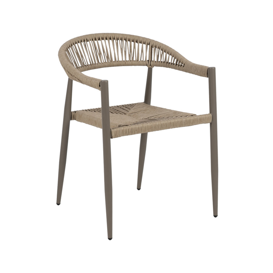 SILLA APILABLE PE-ALUMINIO EXTERIOR 57,50 X 56 X 74 CM