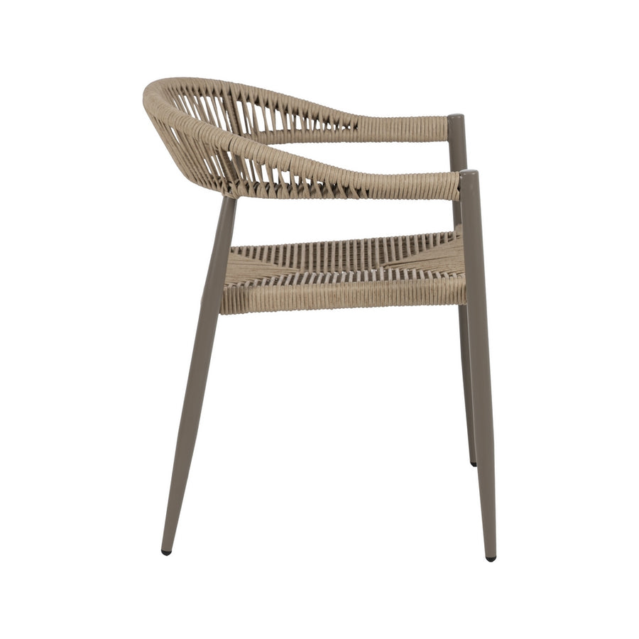 SILLA APILABLE PE-ALUMINIO EXTERIOR 57,50 X 56 X 74 CM