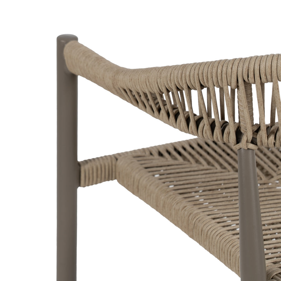 SILLA APILABLE PE-ALUMINIO EXTERIOR 57,50 X 56 X 74 CM