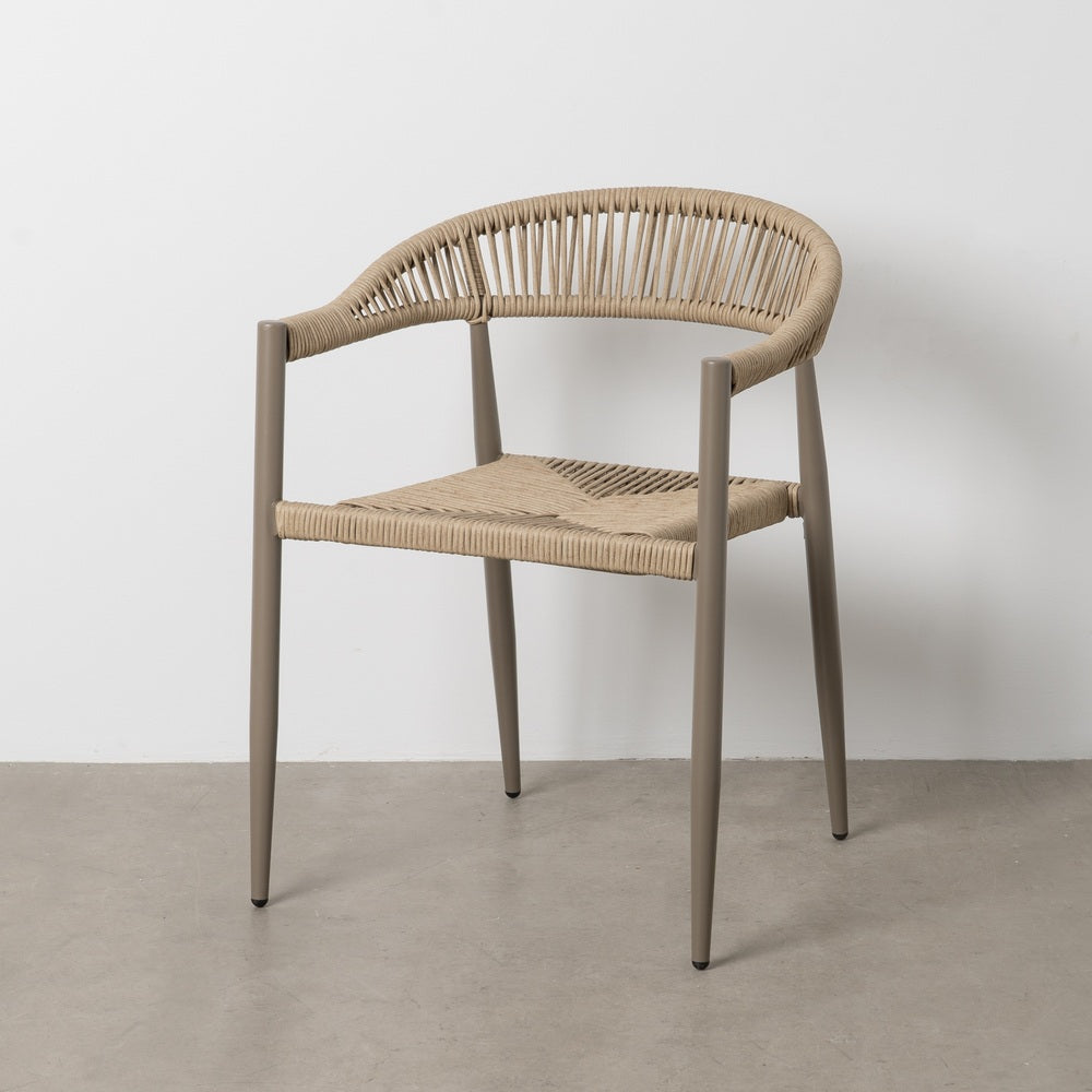 SILLA APILABLE PE-ALUMINIO EXTERIOR 57,50 X 56 X 74 CM