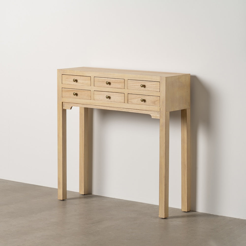 CONSOLA NATURAL DM-MADERA 85 X 26 X 85 CM