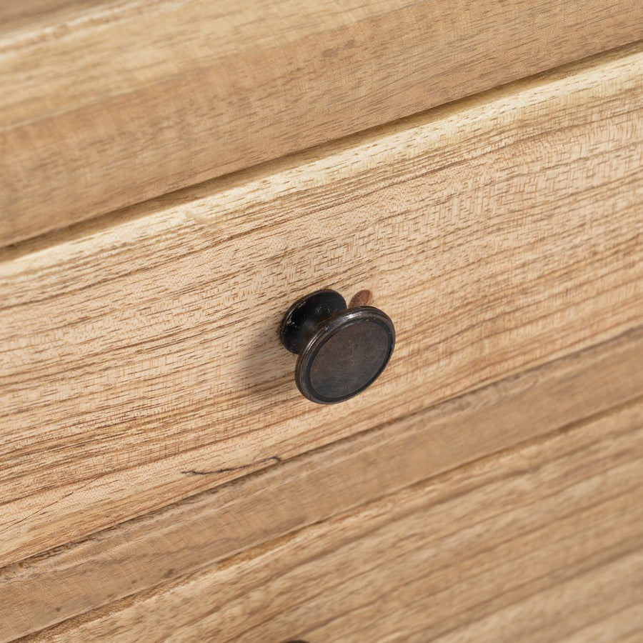MESITA NATURAL MADERA MINDI DORMITORIO 45 X 35 X 55 CM