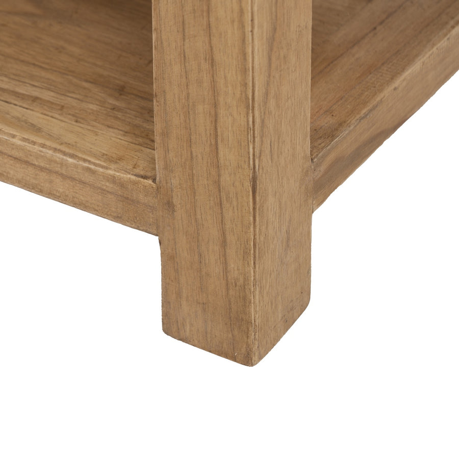 MESITA NATURAL MADERA MINDI DORMITORIO 45 X 35 X 55 CM