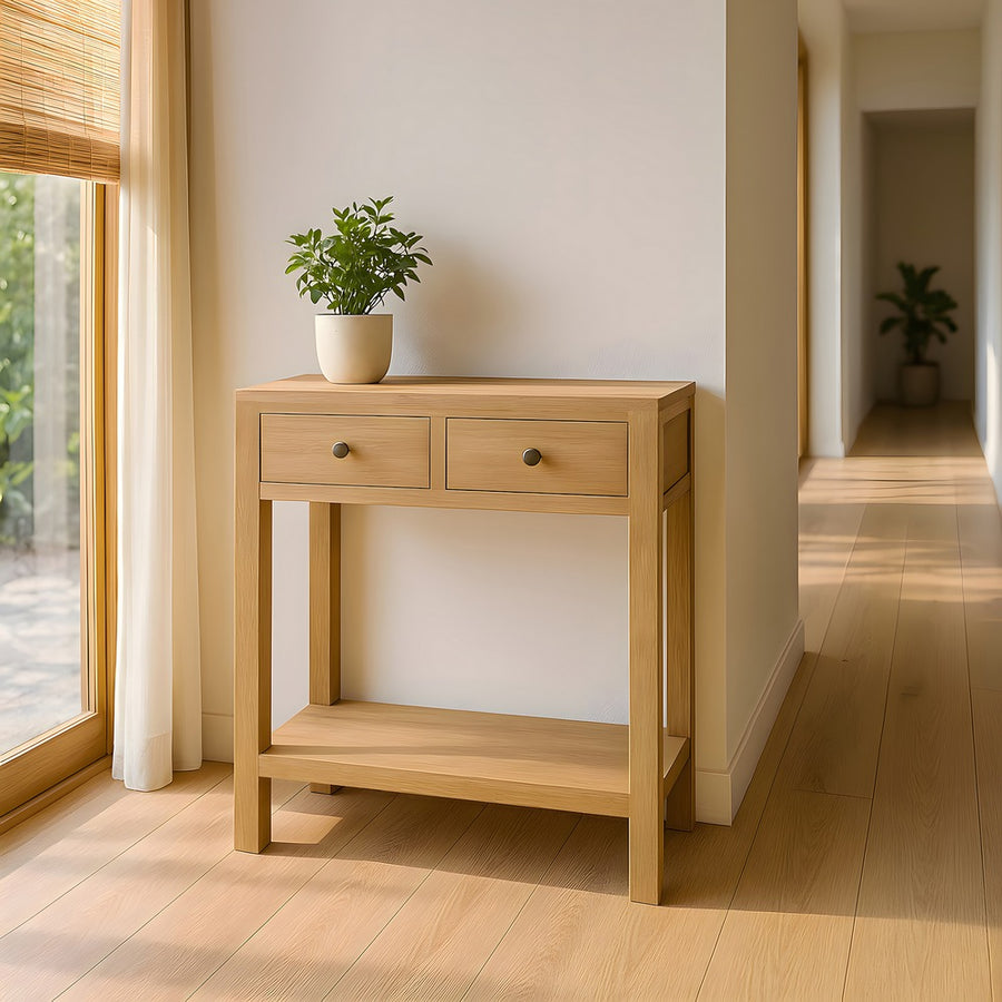 CONSOLA NATURAL MADERA MINDI ENTRADA 70 X 30 X 80 CM