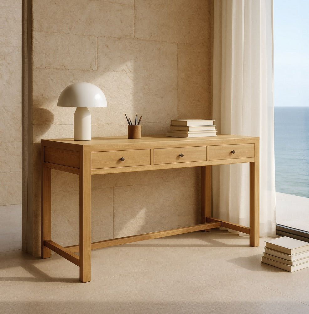 NATURAL MINDI WOOD SIDEBOARD 130 X 55 X 77 CM