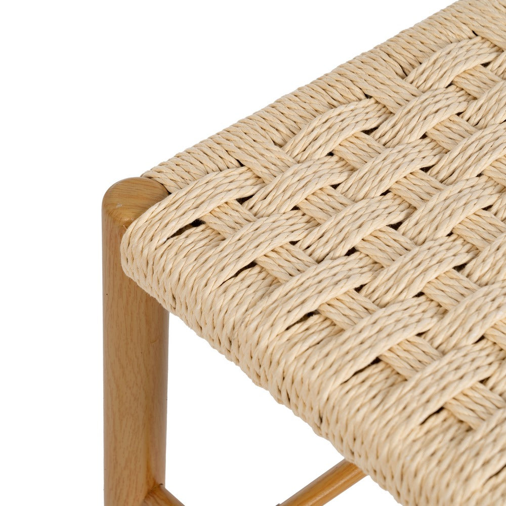 BANCO NATURAL CUERDA-METAL 100 X 35 X 46 CM